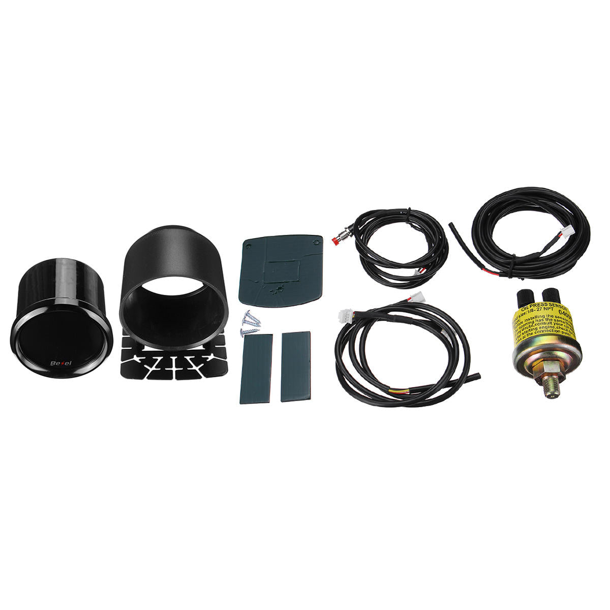 52mm LED Dual Display Oil Temp & Pressure Gauge - 10 Colors, Auto Oil Pressure Meter with Sensor