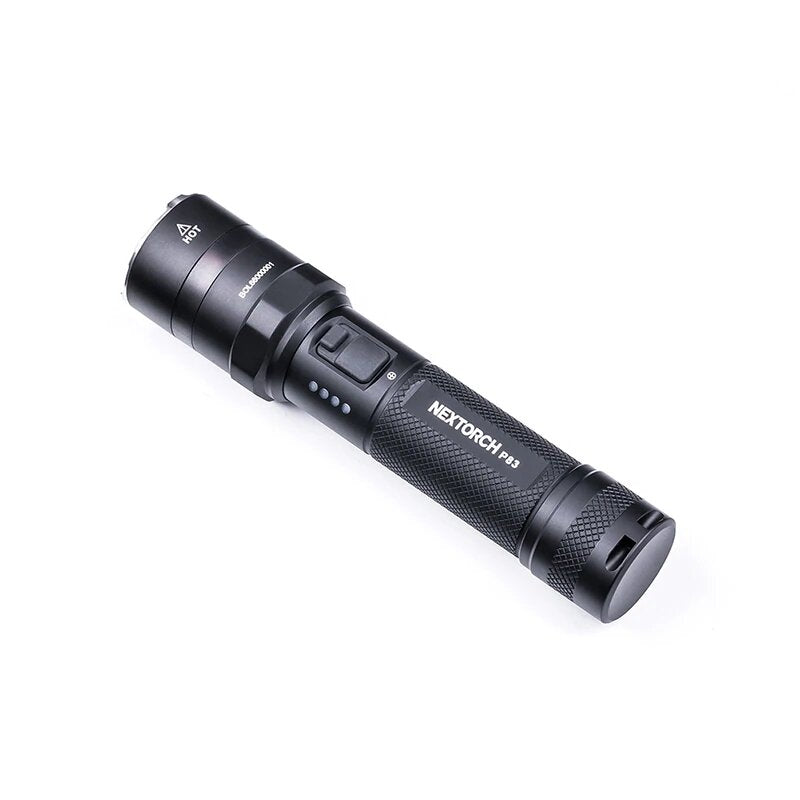 1300lm Multi-light Tactical Flashlight, 280m Range, USB-C Rechargeable, 18650 Battery, One-step Strobe LED Torch