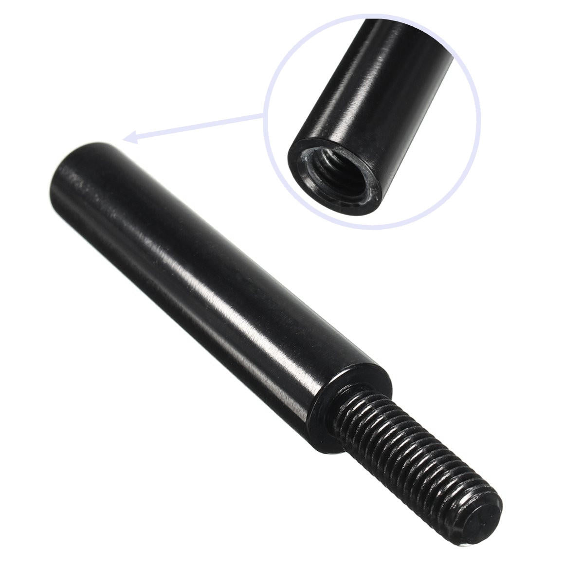 Black Aluminum Car Shifter Stick Lever Knob Extension - 105mm, 4 Inch