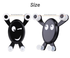 Gravity Automatic Air Vent Car Phone Holder - Cartoon Buckle ABS Stand Mount for iPhone X