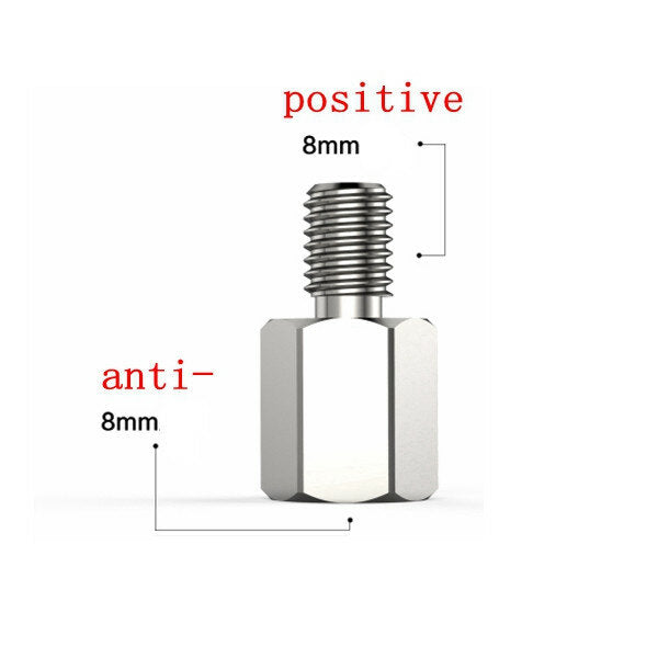 Motorcycle Rear View Mirror Adapter Screw 8mm to 10mm Conversion Positive/Negative Threads