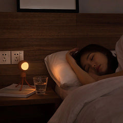 Dimmable Smart Bedside Night Light with Sound Control, USB Rechargeable, and Phone Holder