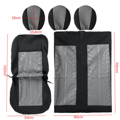 2+1 Van Seat Cover Protector for Ford Transit Custom - Tyre Mark Thread Fabric