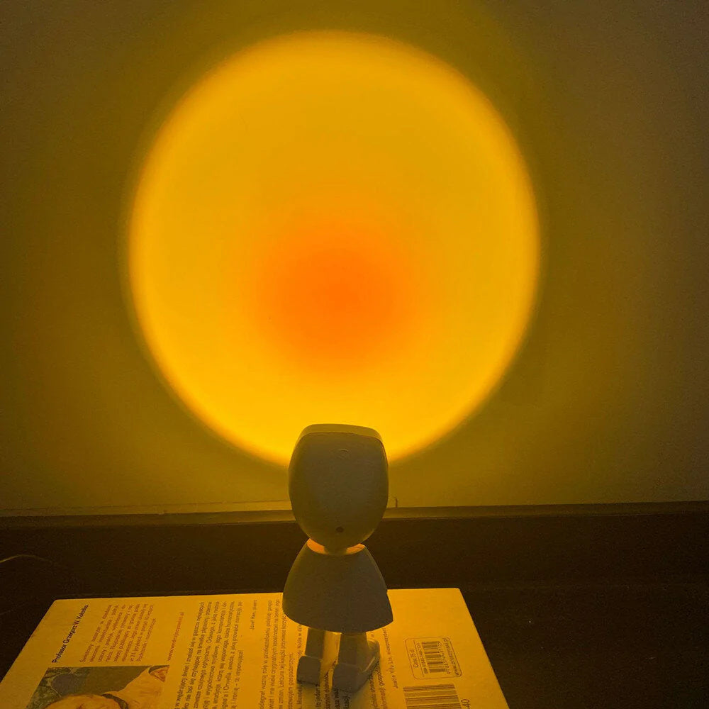 Sunset Light USB LED Night Projector - Romantic Rainbow 360 Degree Atmosphere Decoration