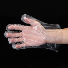 100Pcs Disposable Safety Gloves for Home, Kitchen, and Dining - Transparent