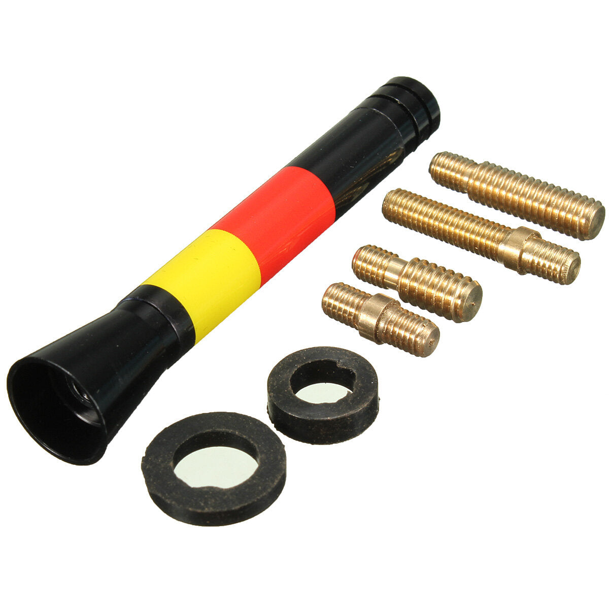 Union Jack UK GER Flag Carbon Fiber Car Antenna - 7.7cm/10.7cm