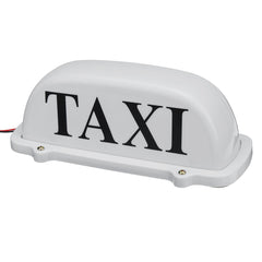 Yellow LED Taxi Roof Top Sign Light with Magnetic Base and White Box for Cab Taximeter