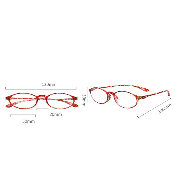 Lightweight TR90 Foldable Reading Glasses for Men & Women - Resin Presbyopic Eyewear