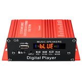 12V Car Audio Stereo HIFI Amplifier Bluetooth FM Radio 2CH 200W - Supports FM, AUX, SD, U Disk