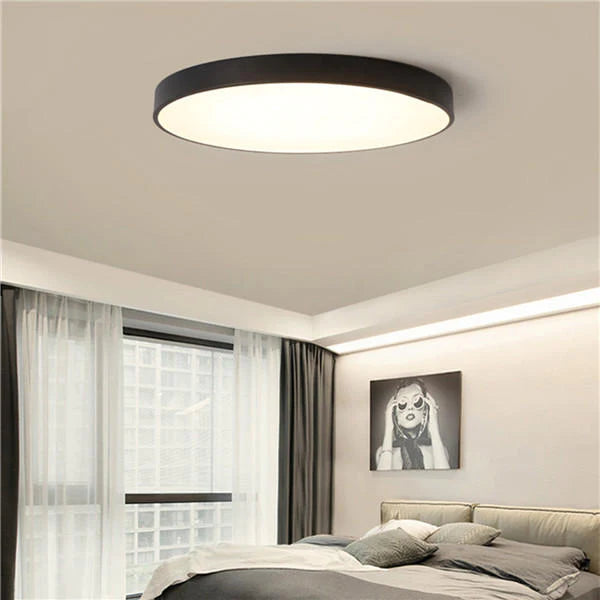 12W/18W/24W LED Ceiling Light, Warm/Cold White, Black Mount Fixture for Home, Bedroom, Living Room, 5CM