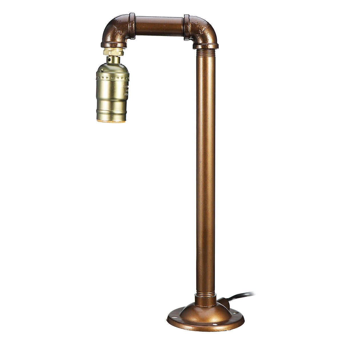 Industrial Water Pipe E27 Bulb Desk Lamp - Home Bedroom Light Fixture Decor