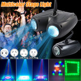 Single/Double Head LED Stage Light 10W/20W RGBW Auto/Voice-Activated Party DJ Projector AC90-240V