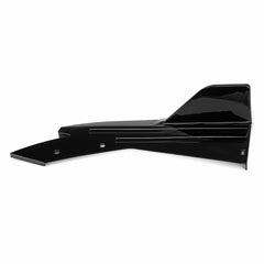 2Pcs Universal Glossy Black Anti-Scratch Car Rear Bumper Lip Wrap Angle Splitters