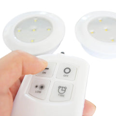 Wireless Remote Control LED Night Light - Battery Powered Ceiling Lamp for Kitchen Cabinets