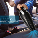 Portable Mini Vacuum Cleaner 5500Pa Strong Suction for Home & Car - Dry/Wet Dust Buster