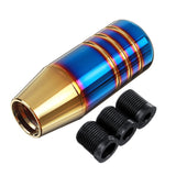 Universal Aluminum Alloy Car Gear Shift Knob 8.5cm with 3 Adapters - Manual Shifter Handle Lever Stick