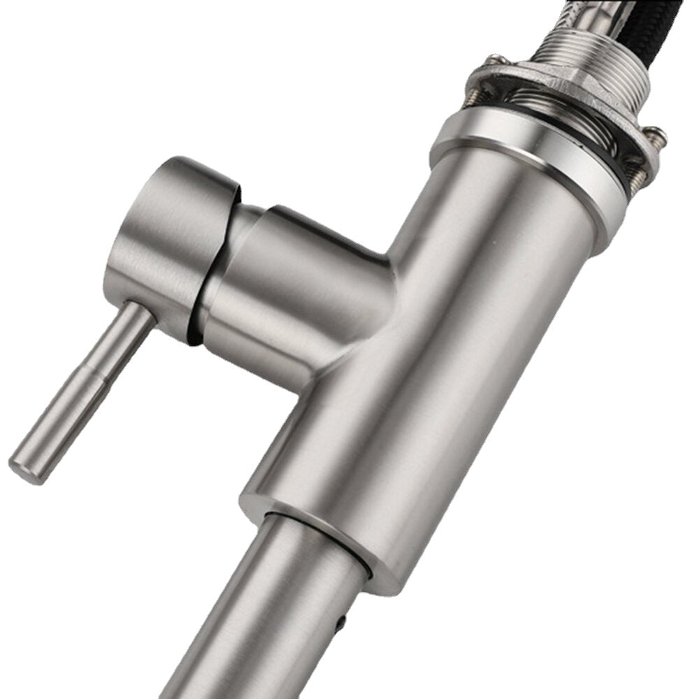 Brushed Nickel Kitchen Faucet with Pull Down Sprayer, 3 Water Effects, High Arc, Stainless Steel, Single Handle