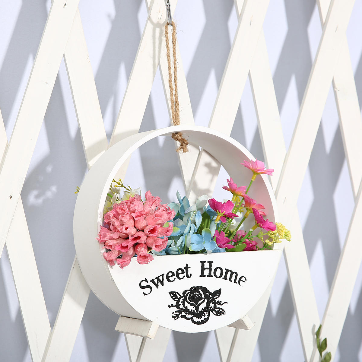 20/25cm Flower Pot Holder - Wall Hanging Rope Basket for House and Garden Plants