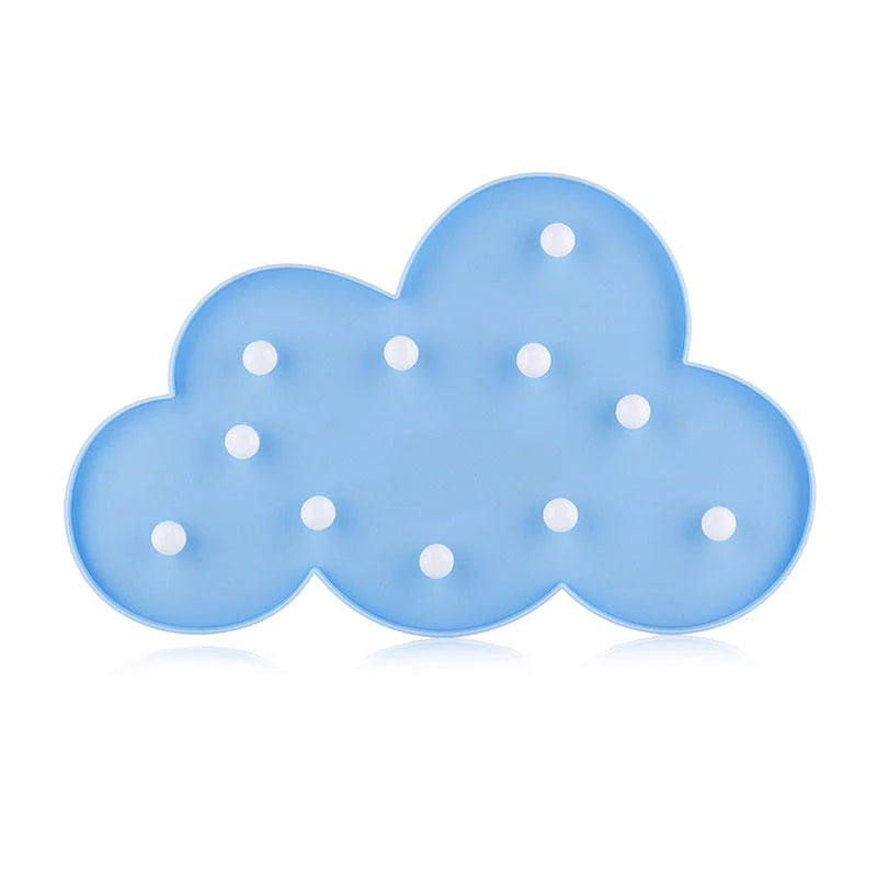 LED Night Light for Kids - Moon, Star, Cloud Design for Bedroom, Bedside Lamp, Room, and Party Decorations