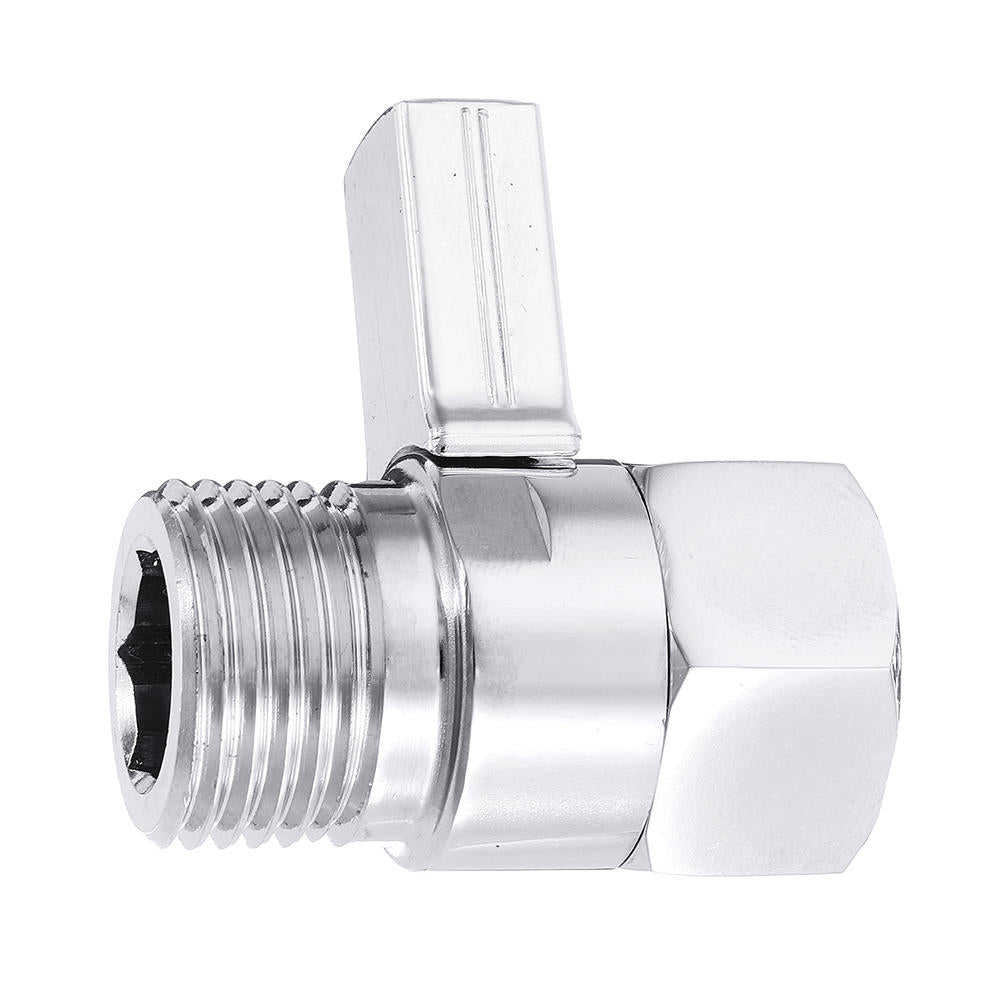 G 1/2 Shower Head Shut-Off Valve Brass Water Flow Control Regulator Quick Open Bath Accessory