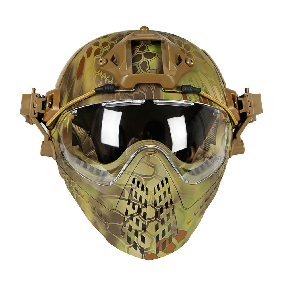 Army Tactical Helmet with Mask for Motorcycle, Hunting, and Outdoor Riding