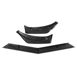 3Pcs Carbon Fiber Look Front Bumper Lip Spoiler Set