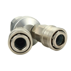 High Pressure 12mm CR-V Air Pump Quick Connector Pipe Adapter, 2/3 Way, Self-Locking, 1 Piece