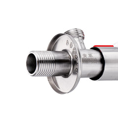 Stainless Steel Brushed Hot & Cold Water Triangle Valve G1/2 Thread Angle Valve w/ Rotatable Switch for Toilet/Sink/Heater