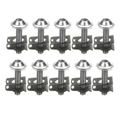 10 Stück M6-Motorradschrauben mit Spire Speed ​​Fastener Clips, Schrauben und Federmuttern, 6 x 30 mm