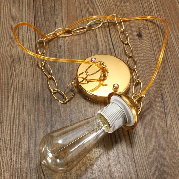 1M Ceiling Rose Chain Pendant Chandelier Light Bulb Holder Socket Lamp