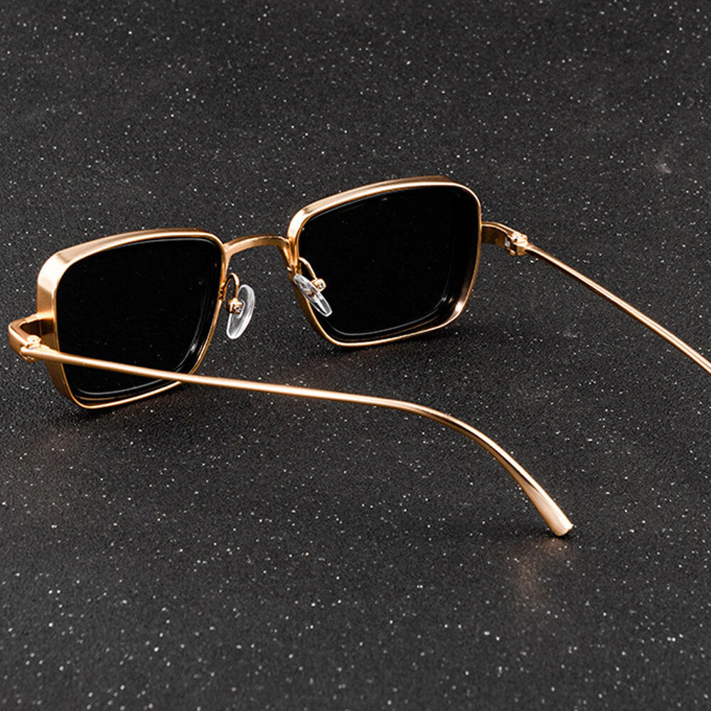 Retro-Sonnenbrille für Herren mit dickem Metallrahmen für Strand, Sport und Autofahren