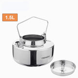 High Quality S304 Stainless Steel Camping Kettle - Durable Bushcraft Gear Teapot for Backpacking & Outdoor Use