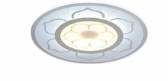 15W Modern Round Flower Acrylic LED Ceiling Light - Warm White/White for Living Room AC220V