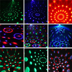 RGB 4 LED Crystal Magic Rotating Ball Stage Light for Party, KTV, Bar, Disco, DJ - AC90-245V