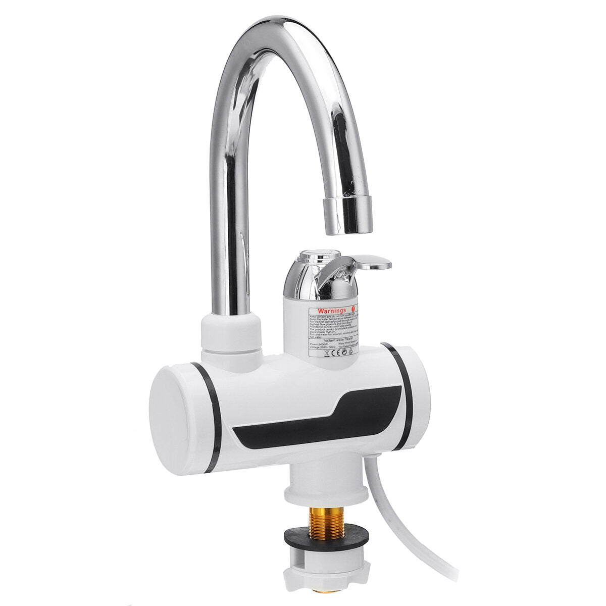 3000W 220V Electric Faucet Tap Hot Water Heater with LED Display for Home, Bathroom, Kitchen, and Showerhead
