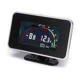 12V/24V 2-in-1 LCD Car Digital Gauge: Voltage, Pressure, Water Temperature Meter