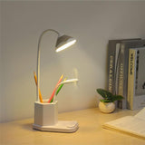 Multifunctional USB Rechargeable LED Table Lamp with Touch Dimming, Pen Holder, Phone Charger, Folding Stand, Night Light