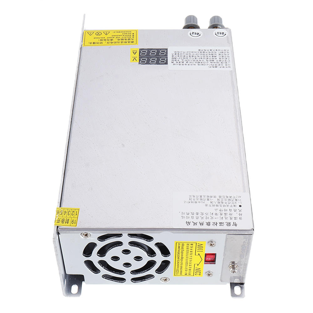 1000W SMPS Transformer AC 110/220V to DC 0-12/24/36/48V with Dual LCD Display