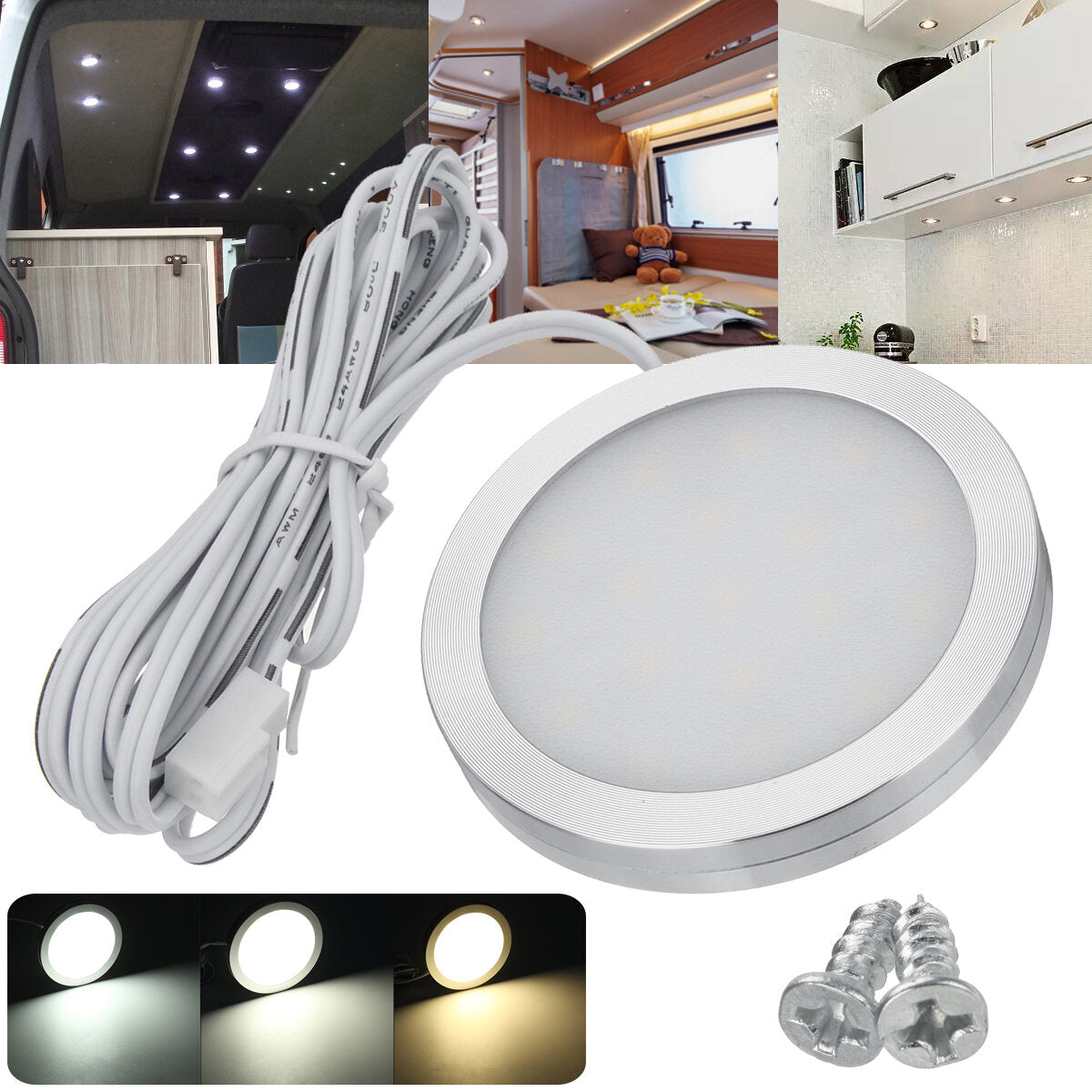 12V LED Spot Light for Camper Van, Caravan, Motorhome, T4 T5, Kitchen Cabinets, Cupboard