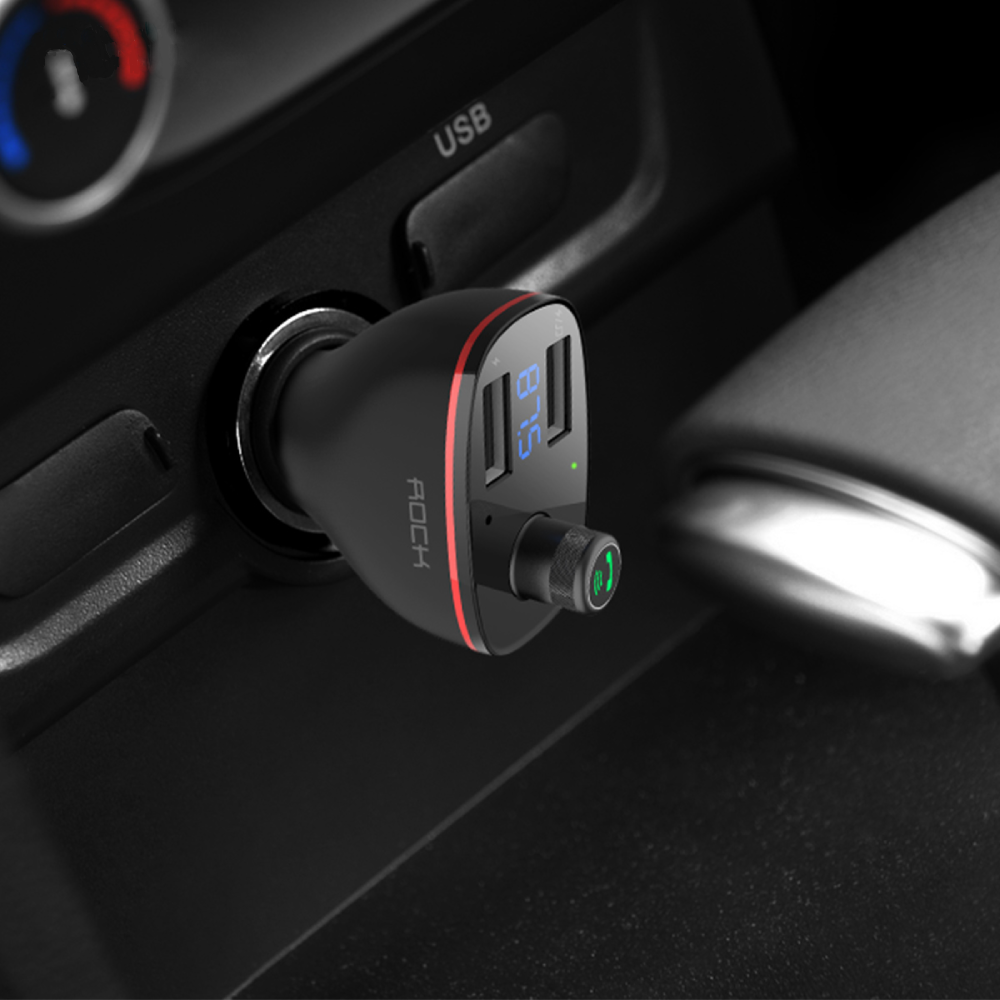 FM Bluetooth Car Charger 4.2 - Dual USB Digital Car Player and Charger