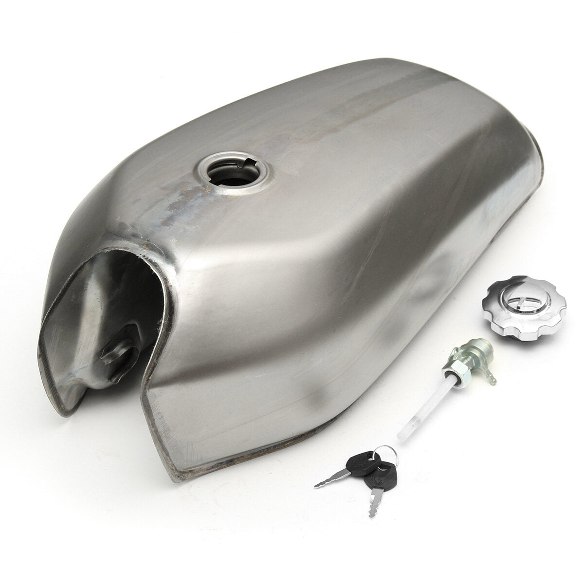 9L Fuel Gas Tank with Cap, Switch, and Key for Honda CG125 Retro Vintage Racer Motorcycle AA001