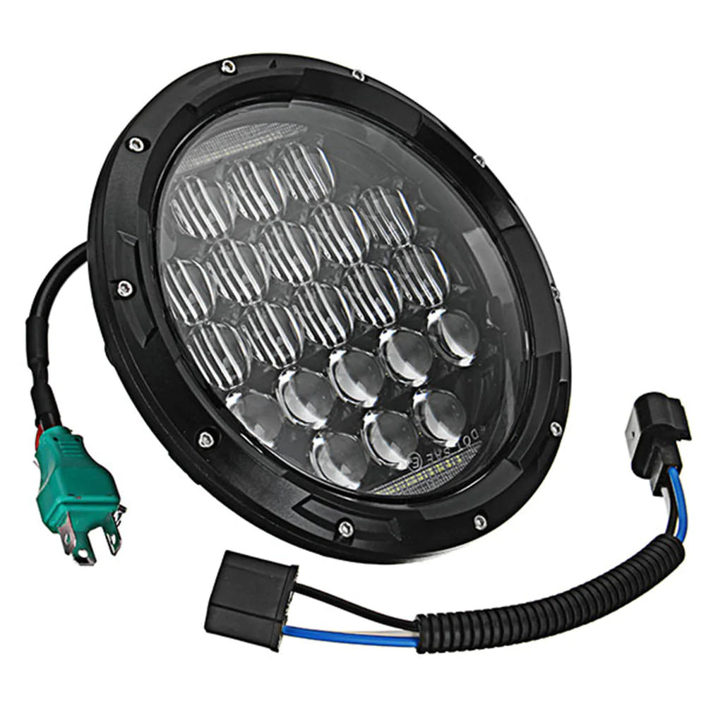 7" 75W 6500K Motorcycle LED Headlights, 5D Lens, High/Low Beam, Waterproof IP67, Stainless Steel