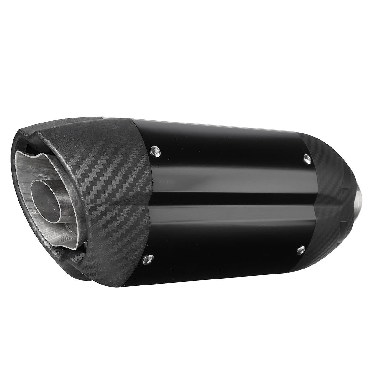 Universal 38-51mm Motorcycle Exhaust Muffler - Carbon Stainless Steel for Street Sport Bikes