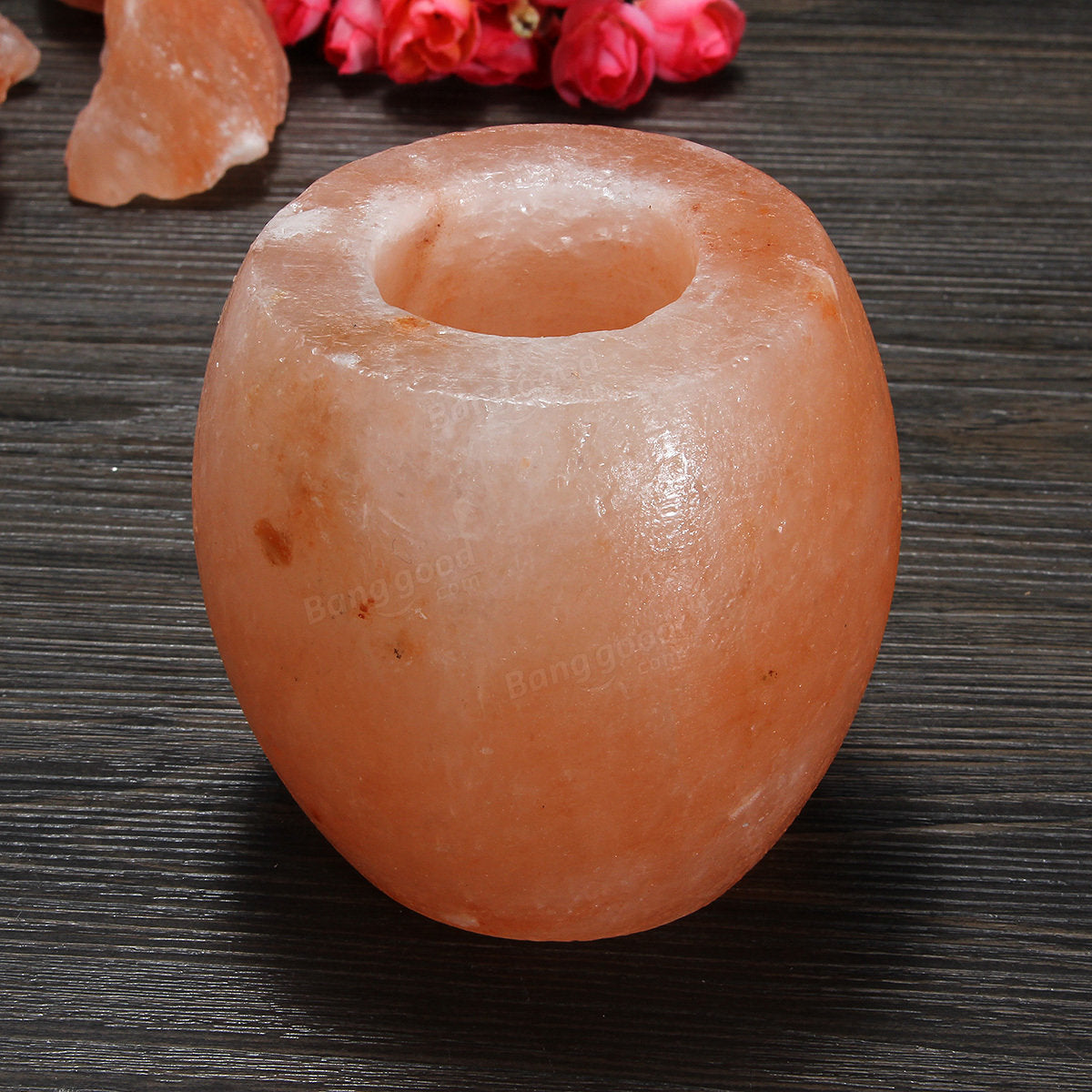 Himalayan Salt Crystal Candle Holder - Natural Air Purifying Tea Light Lamp