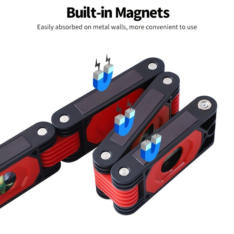 23" Multi-Function Foldable Level - 600mm Multi-Angle Measurement Tool