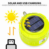 USB Solar LED Camping Light Charger - Rechargeable Emergency Outdoor Lanterns for BBQ, Tent, and Work