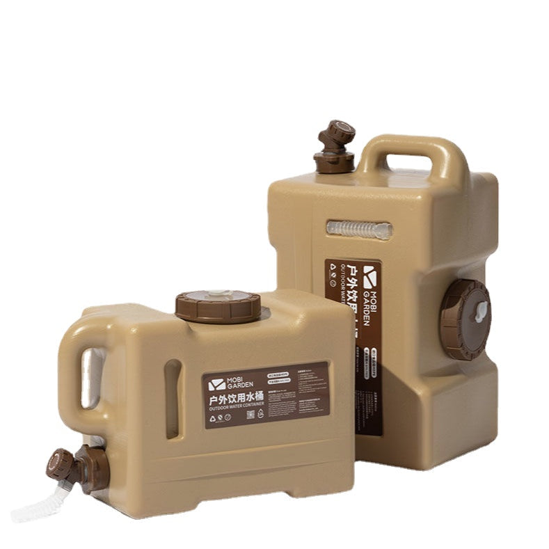 Large Capacity Household Water Storage Tank with Faucet - Portable for Outdoor Camping