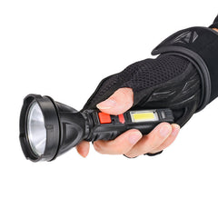 2000lm Long-Range OSL Flashlight with Rechargeable COB Sidelight and USB