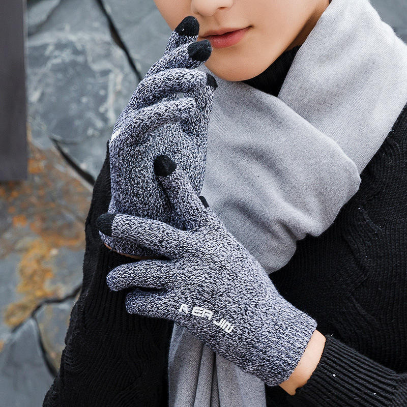 Warm Knitted Touch Screen Cut-Resistant Gloves