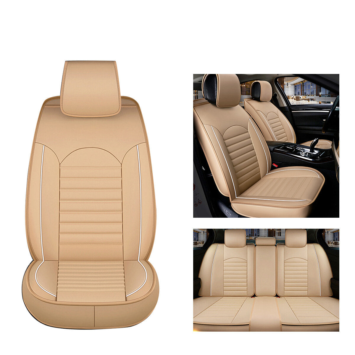 Universal PU Leather Car Seat Mat Cover - 4 Colors, Wear-resistant, Breathable Cushion Pad